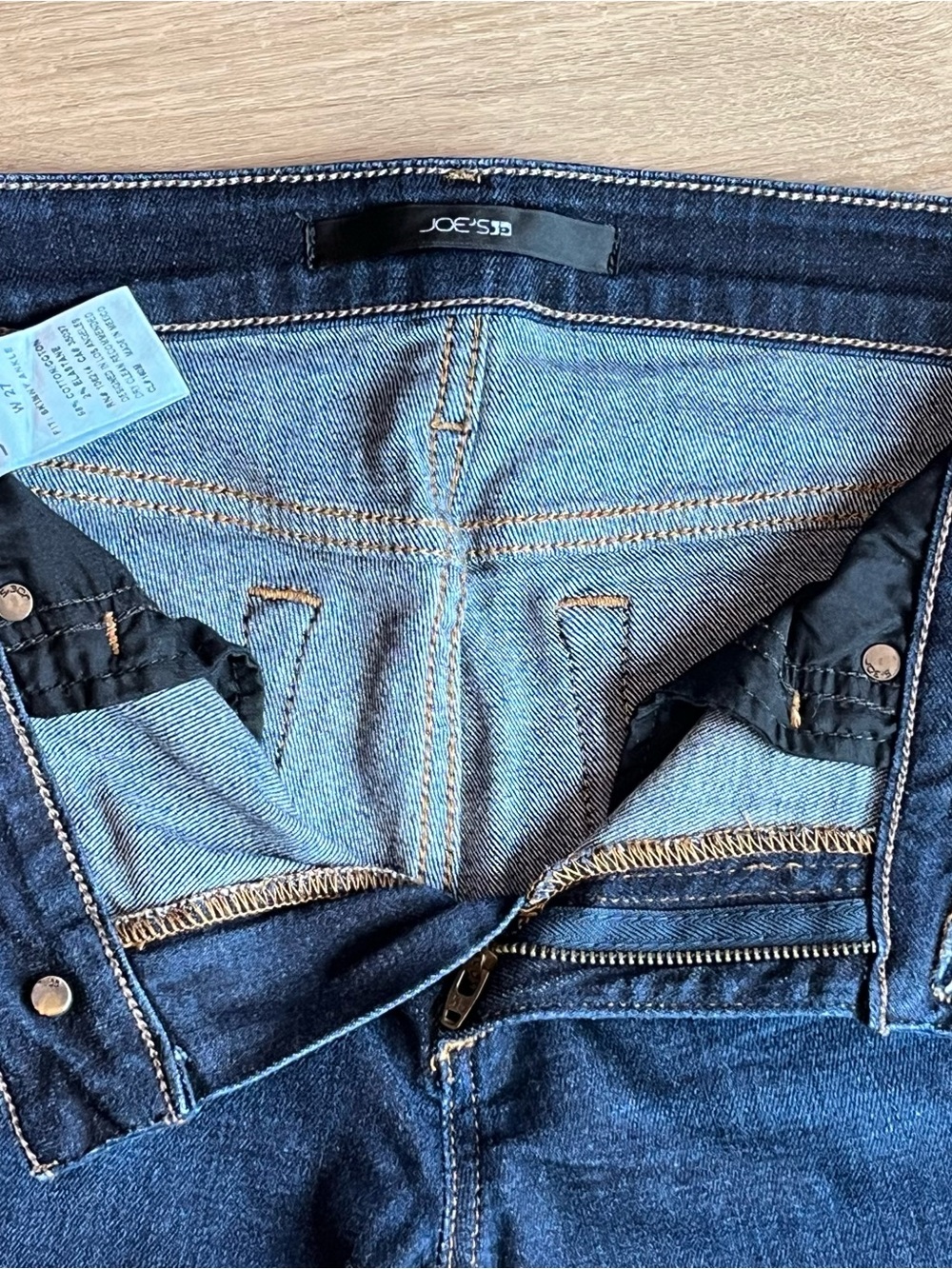 Joe's Jeans Skinny Ankle Dark Indigo Wash Denim Blue Jeans W27 EUC - Picture 3 of 8